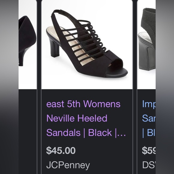 IMPO black strappy stretch heels - Picture 3 of 4